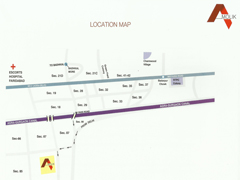 Location Map of Amolik Affordable Flats in Faridabad